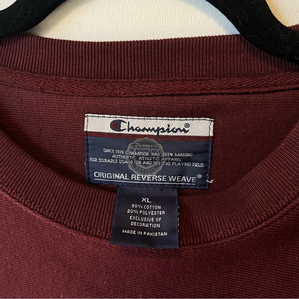 Champion Vtg Reverse Weave Santa Anita Park sweatshirt XL Burgundy Horse races - Picture 5 of 9